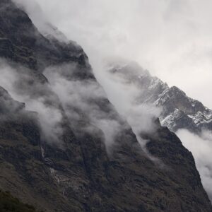 clouds in mountains